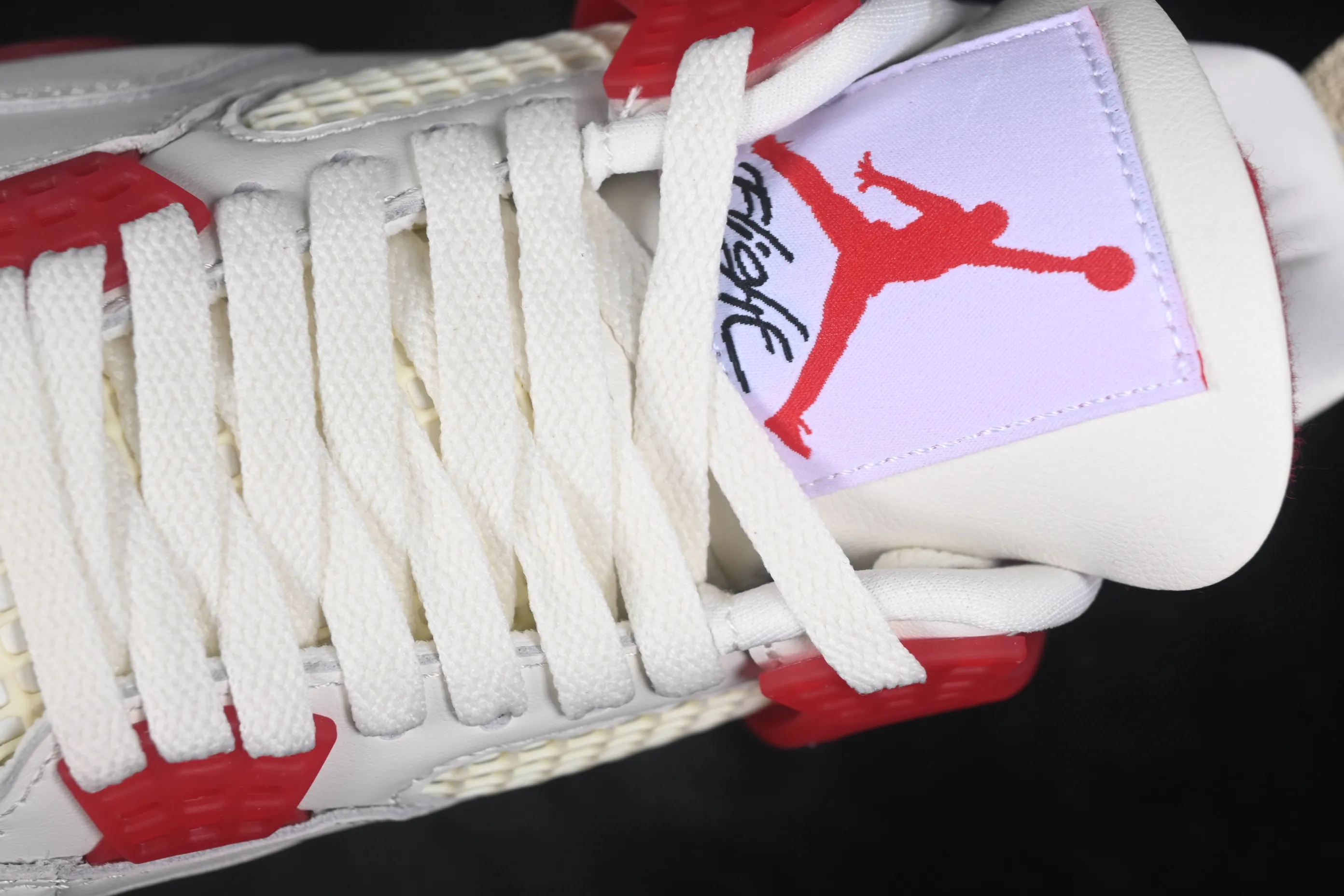 All Categories Air Jordan Jordan Series Basketball Shoes Air Jordan 4 Nigel Sylvester x Air Jordan 4 Retro "Brick After Brick" AJ4 Joe 4 White Red Urine Stains 2.0 IQ8055-100